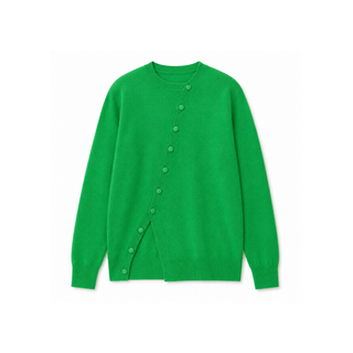 SIMON MILLER Ada Asymmetrical Cardigan in Grass Green