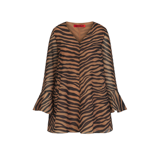 SIMON MILLER Marion Chiffon Mini Dress in Tiger Stripe