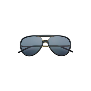 Shay Unisex Aviator Sunglasses in Black