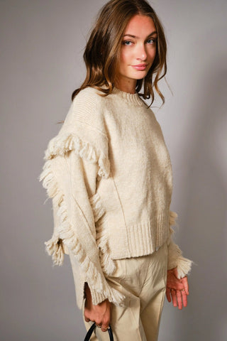 Fringe Detail Pullover SweaterClothingChayse Clothing