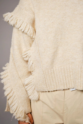 Fringe Detail Pullover SweaterClothingChayse Clothing