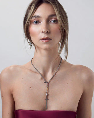 Gina Carmen Cora Cross Pendant Necklace in SilverAccessoriesGina Carmen