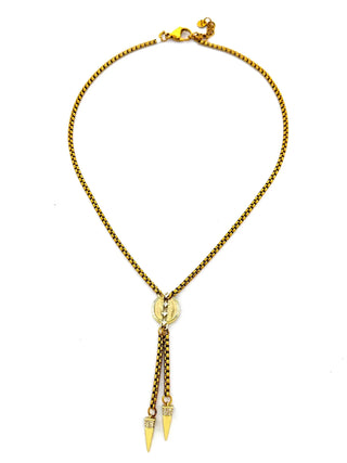 Gina Carmen Luna Pendant Drop Necklace in GoldAccessoriesGina Carmen