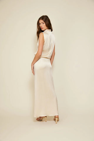 Glossy Drawstring Maxi SkirtClothingLine + Dot