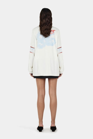 Hansen & Gretel Daniel Long Sleeve Tee in Vintage White SkateTopHansen & Gretel