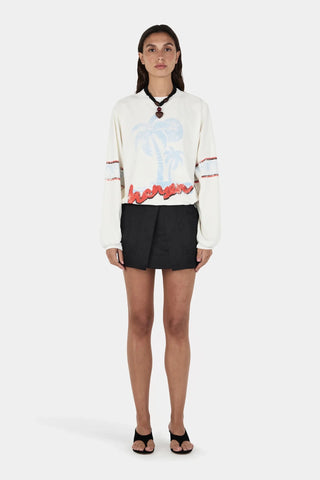 Hansen & Gretel Daniel Long Sleeve Tee in Vintage White SkateTopHansen & Gretel