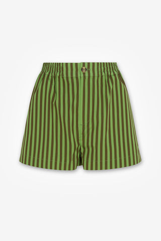 HEVRON Remi Shorts in Green StripeBottomsHEVRON
