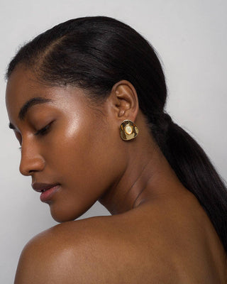 Hunter Statement Stud Earrings in GoldAccessoriesChayse Clothing