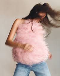 Hansen & Gretel Genie Feather Top in Rose