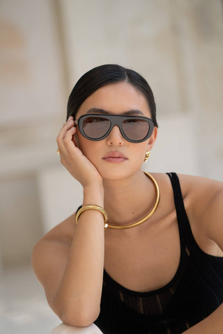 Jetsetter Acetate Unisex Aviator Sunglasses in BlackAccessoriesFREYRS Eyewear