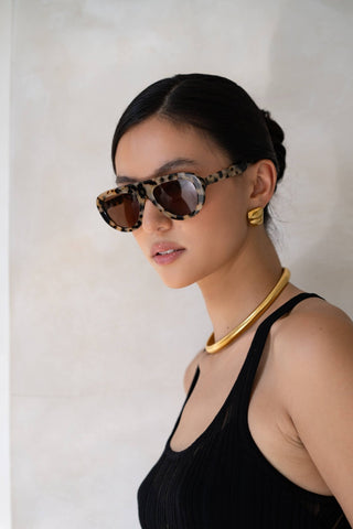 Jetsetter Acetate Unisex Aviator Sunglasses in Milky TortoiseAccessoriesFREYRS Eyewear
