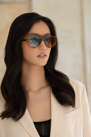 Jetsetter Acetate Womens Aviator Sunglasses in Honey TortoiseAccessoriesFREYRS Eyewear