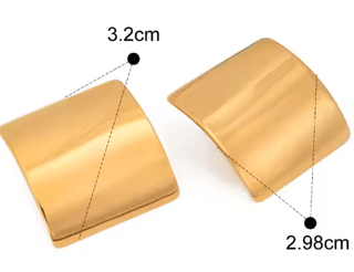June Shield Statement Stud EarringsAccessoriesChayse Clothing
