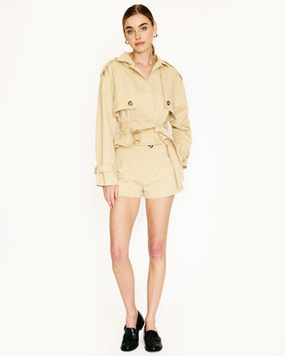 Kaelin Trench Style RomperRomperLine + Dot