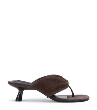 Kailey Flip Flop Heel in Espresso SuedeShoesTony Bianco