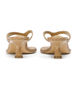 Krista Flip Flop Heel in Tan PythonShoesTony Bianco