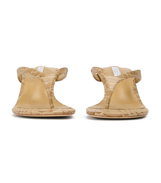Krista Flip Flop Heel in Tan PythonShoesTony Bianco
