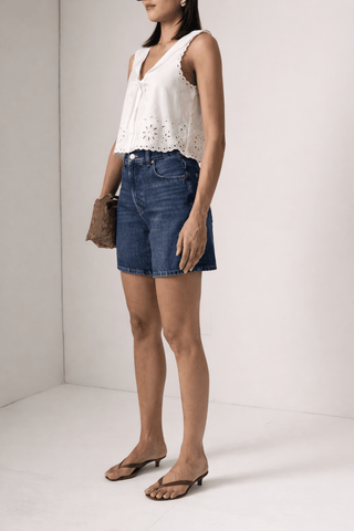 LE JEAN Frida High Rise Shorts in Lunar EclipseDenimLE JEAN