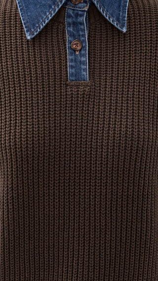 LE JEAN Harvey Sweater in BrownTopLE JEAN