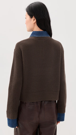 LE JEAN Harvey Sweater in BrownTopLE JEAN