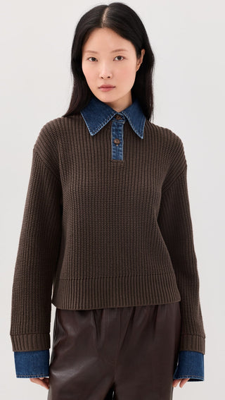 LE JEAN Harvey Sweater in BrownTopLE JEAN