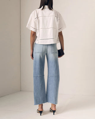 LE JEAN Utility Soft Barrel Denim Jeans in MontereyClothingLE JEAN