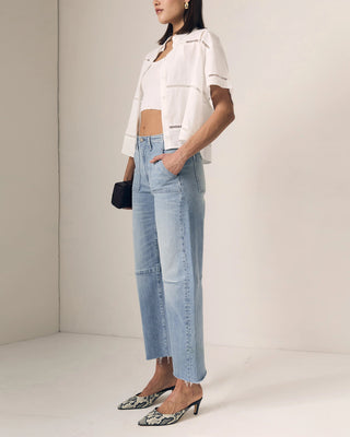 LE JEAN Utility Soft Barrel Denim Jeans in MontereyClothingLE JEAN