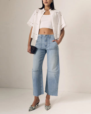 LE JEAN Utility Soft Barrel Denim Jeans in MontereyClothingLE JEAN