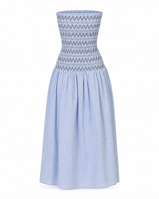 Line + Dot Brandy Smocked Dress in Blue MultiDressLine + Dot