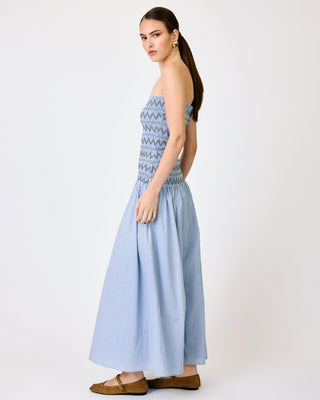 Line + Dot Brandy Smocked Dress in Blue MultiDressLine + Dot