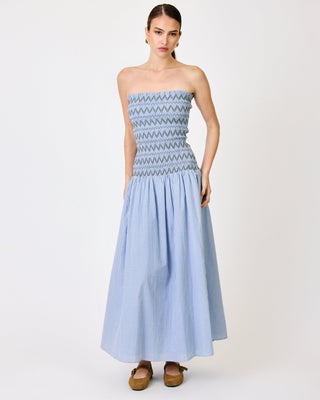 Line + Dot Brandy Smocked Dress in Blue MultiDressLine + Dot