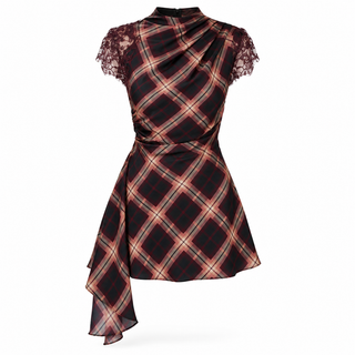Line + Dot Kristopher Mini Dress in Burgundy