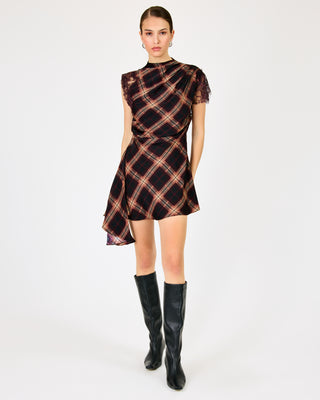 Line + Dot Kristopher Mini Dress in Burgundy