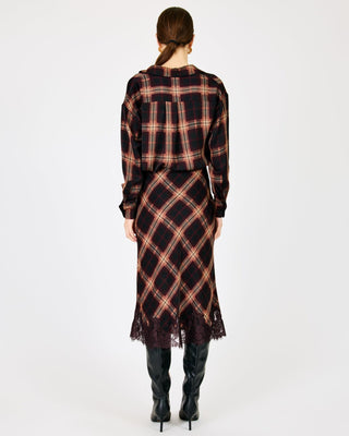 Line + Dot Kristopher Midi Skirt in BurgundyBottomsLine + Dot
