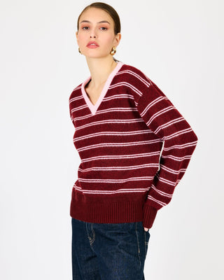 Line + Dot Neev Sweater in BurgundyTopLine + Dot