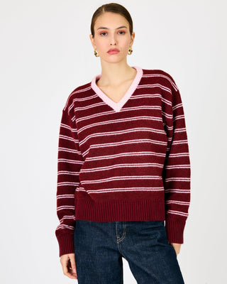 Line + Dot Neev Sweater in BurgundyTopLine + Dot