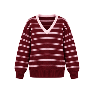 Line + Dot Neev Sweater in BurgundyTopLine + Dot