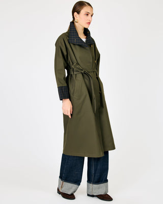 Line + Dot Palmer Reversible Trench Coat in OliveOuterwearLine + Dot