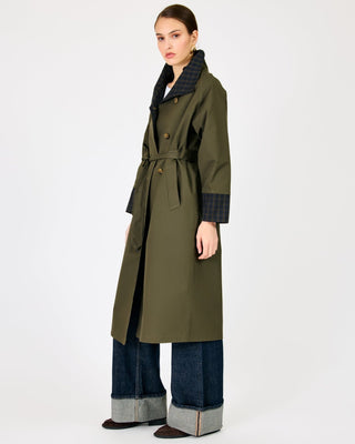Line + Dot Palmer Reversible Trench Coat in OliveOuterwearLine + Dot