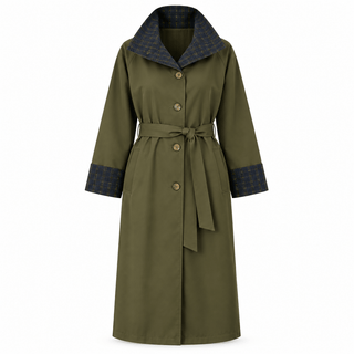 Line + Dot Palmer Reversible Trench Coat in OliveOuterwearLine + Dot