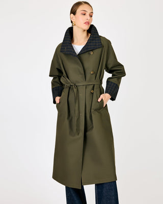 Line + Dot Palmer Reversible Trench Coat in OliveOuterwearLine + Dot