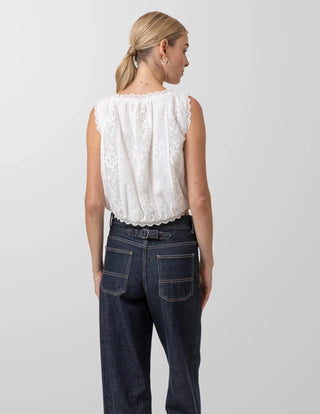 Line + Dot Pienza Top in WhiteTopLine + Dot