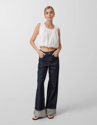 Line + Dot Pienza Top in WhiteTopLine + Dot