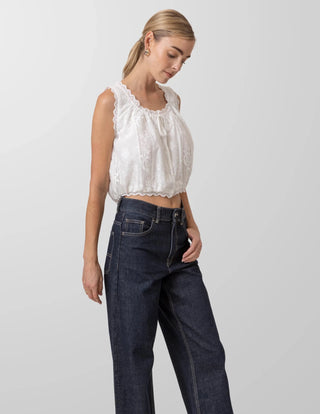 Line + Dot Pienza Top in WhiteTopLine + Dot
