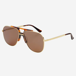 Logan Acetate Aviator Unisex Sunglasses in Dark BrownAccessoriesFREYRS Eyewear
