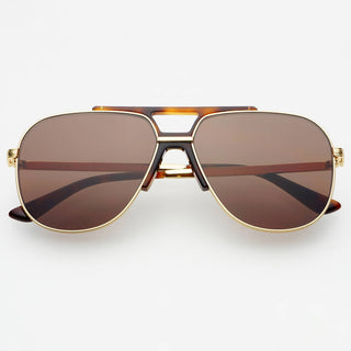 Logan Acetate Aviator Unisex Sunglasses in Dark BrownAccessoriesFREYRS Eyewear