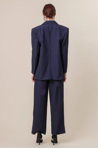 Margeaux Pinstripe Oversized Blazer JacketOuterwearLine + Dot