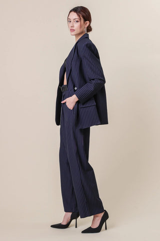 Margeaux Pinstripe Oversized Blazer JacketOuterwearLine + Dot
