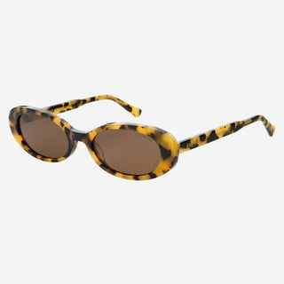 Mimi Acetate Oval Sunglasses in Milky TortoiseAccessoriesFREYRS Eyewear