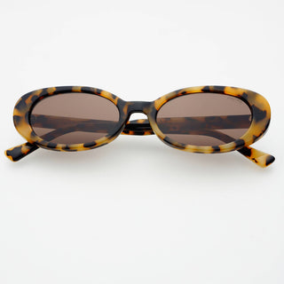 Mimi Acetate Oval Sunglasses in Milky TortoiseAccessoriesFREYRS Eyewear